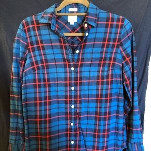 J.Crew Factory Blue Plaid Shirt